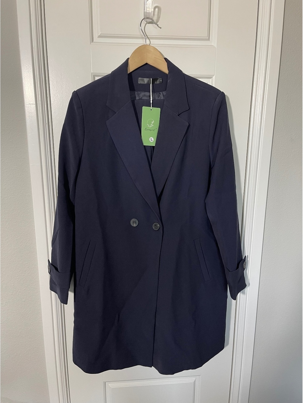 Women’s Pant Suits Size LG Navy Blue 2 Pieces W425